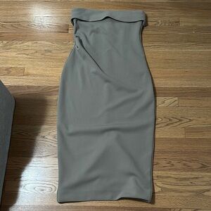 Babaton Strapless Dress in Taupe